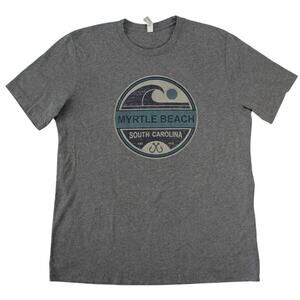 Myrtle Beach South Carolina Graphic T-Shirt Gray Bella + Canvas XL